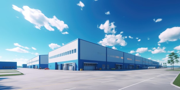 logistics center warehouse or large retail store