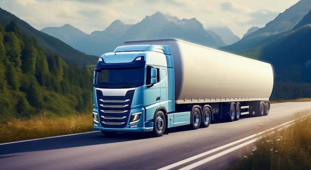 Logistiek op de snelweg Moderne vrachtwagenbezorging