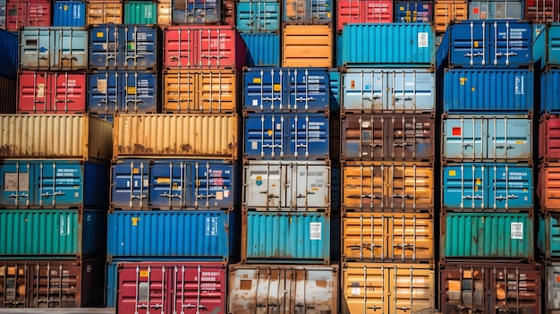 Logistieke container aan bakboord generatieve ai