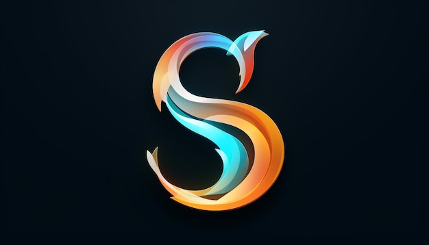 Photo logo abstract letter s