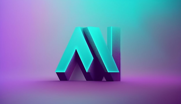 Photo a logo for an ai