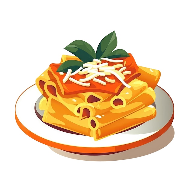 Logo Baked Ziti On Isolated Tansparent Background Png Generative AI