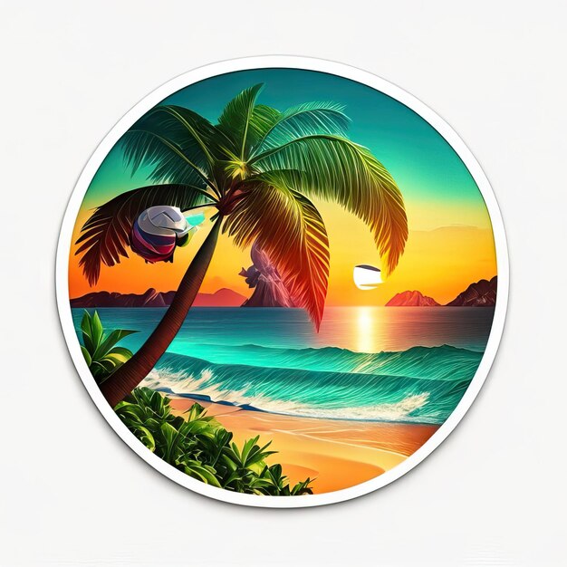 Photo logo beach paradise