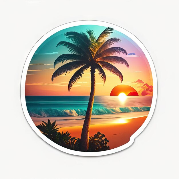 Photo logo beach paradise