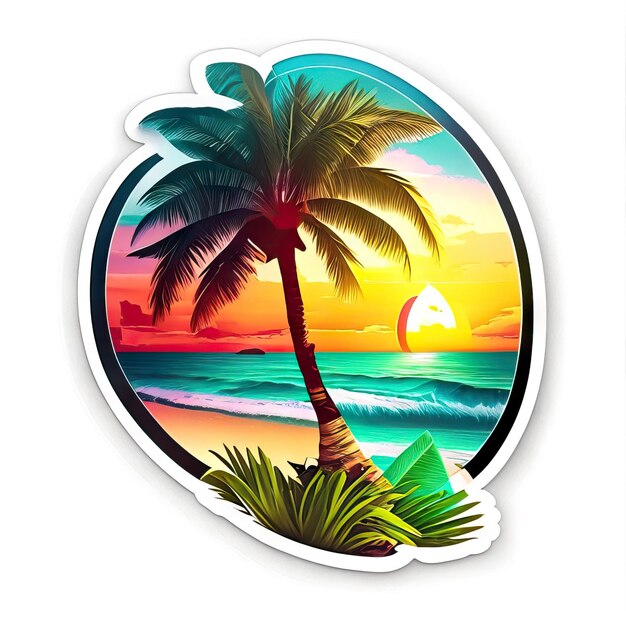 Photo logo beach paradise