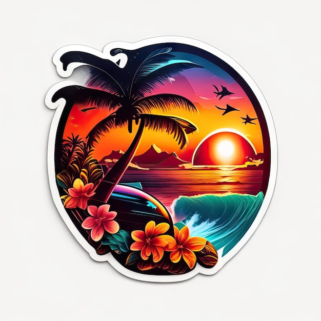 Photo logo beach paradise