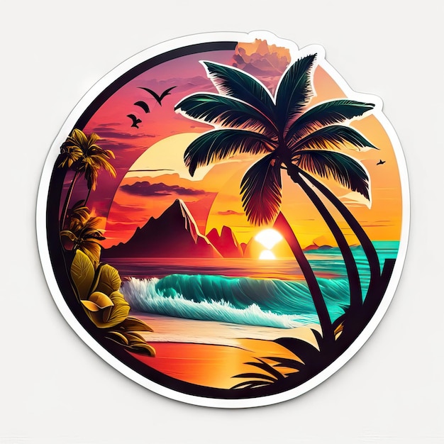 Photo logo beach paradise