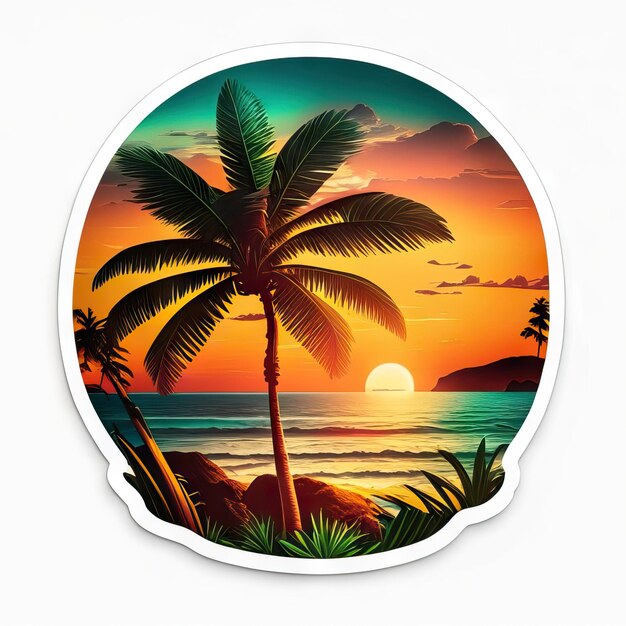 Photo logo beach paradise