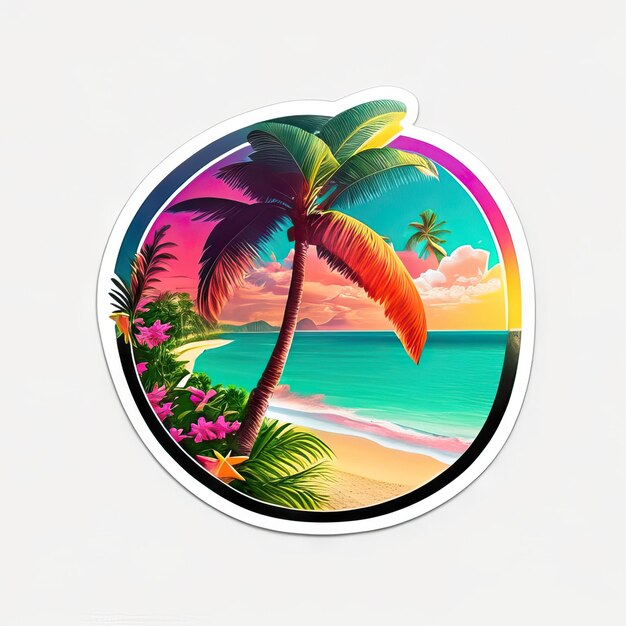 Photo logo beach paradise