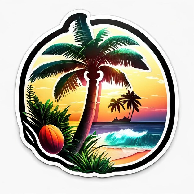 Foto logo del paradiso della spiaggia