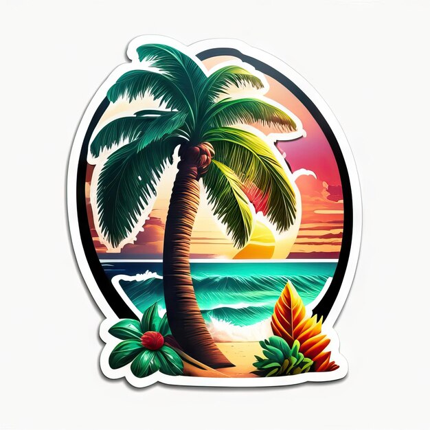 Photo logo beach paradise