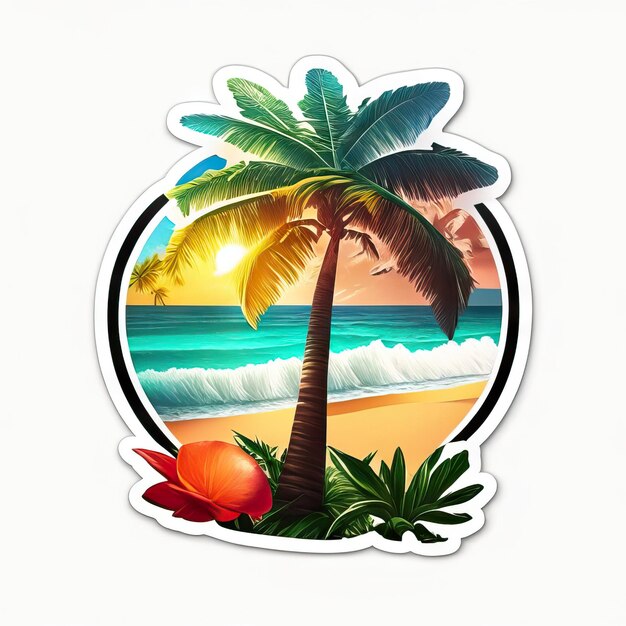 Photo logo beach paradise