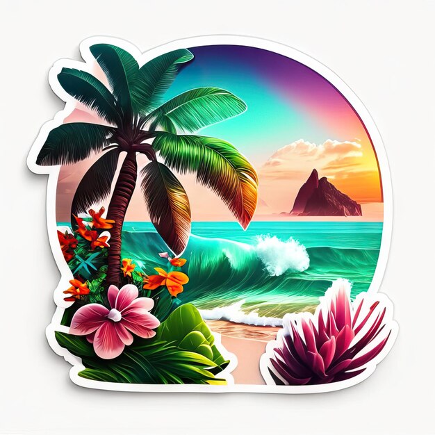 Photo logo beach paradise