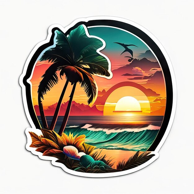 Photo logo beach paradise