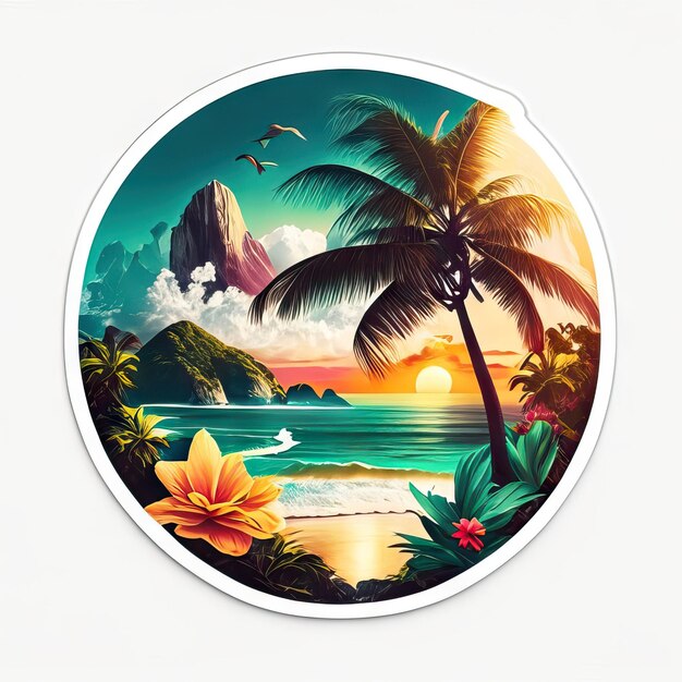 Photo logo beach paradise