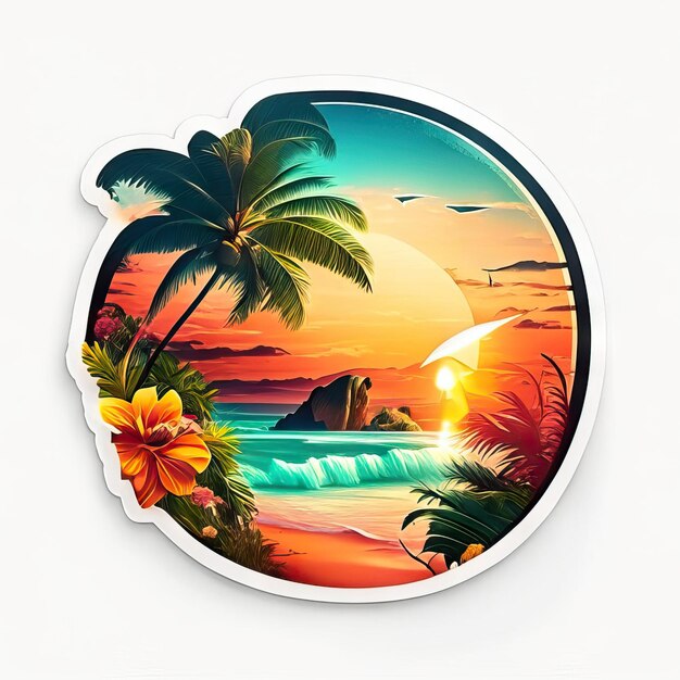 Photo logo beach paradise