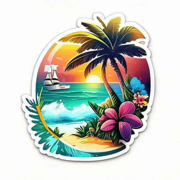 Photo logo beach paradise