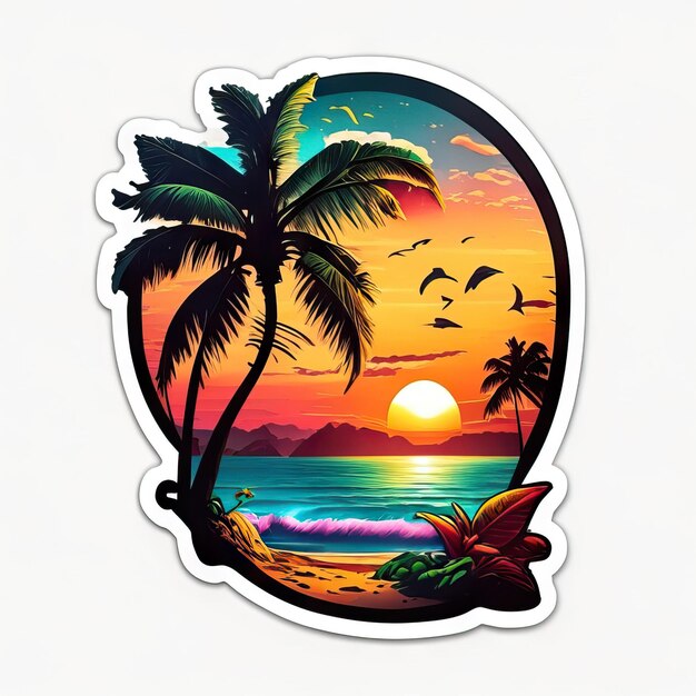 Photo logo beach paradise