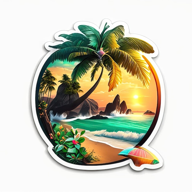 Фото Логотип пляжного рая