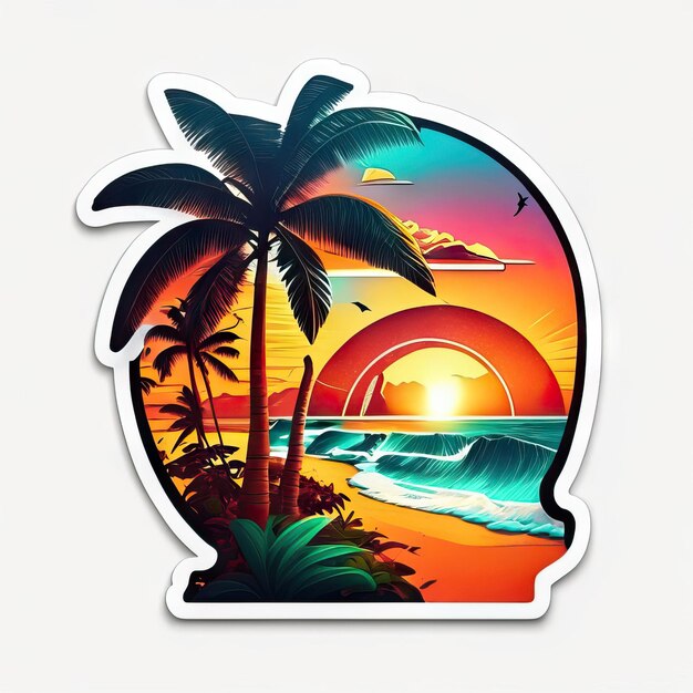 Photo logo beach paradise