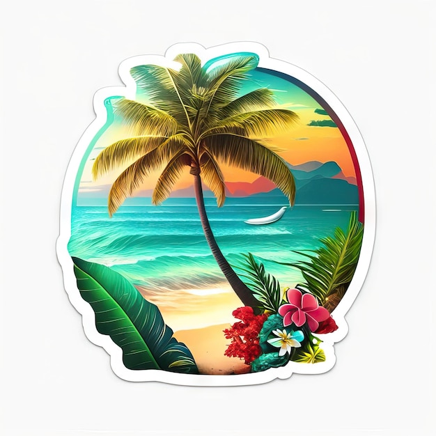 Photo logo beach paradise