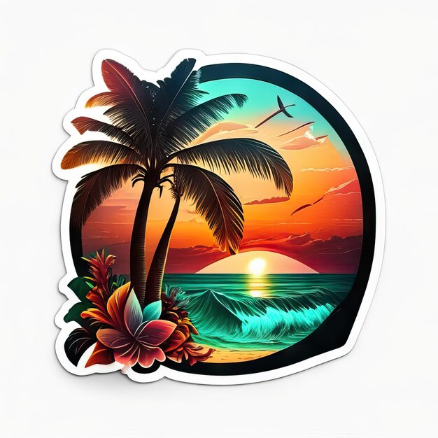 Photo logo beach paradise