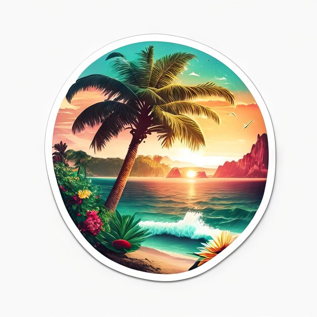 Photo logo beach paradise