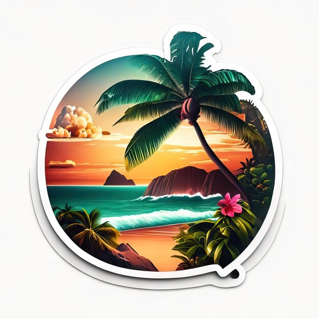 Photo logo beach paradise