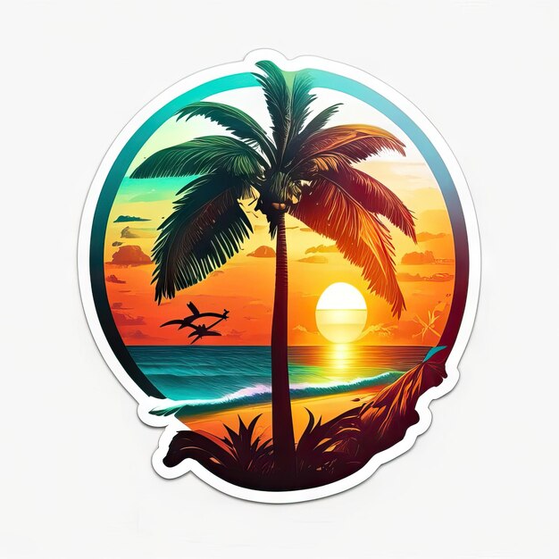 Photo logo beach paradise