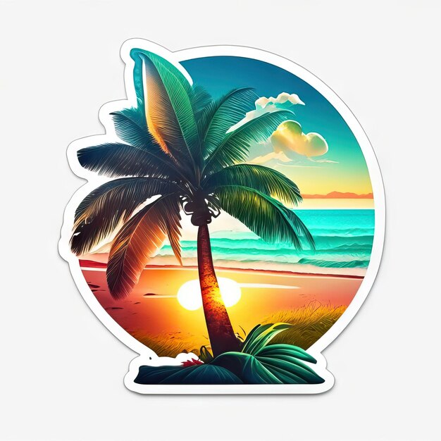 Foto logo del paradiso della spiaggia