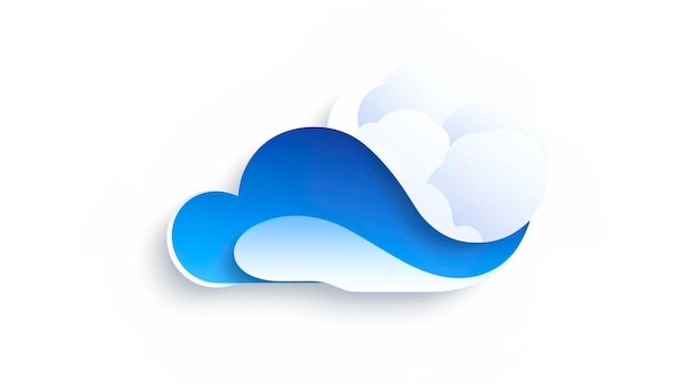 logo blue clouds white background Generate AI