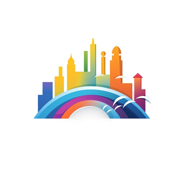 logo bouwen met regenboog