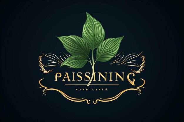 a logo for a branch of a plant with a green leaf.