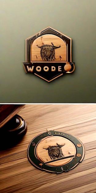 Photo a logo for brand called woodeo generate by ai