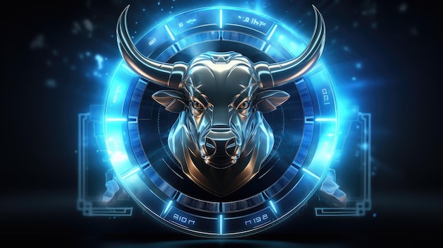 the logo of a bull with the words bull on the back.