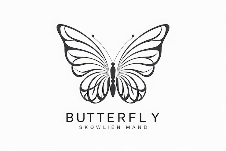 Photo a logo for a butterfly that says quot butterfly quot