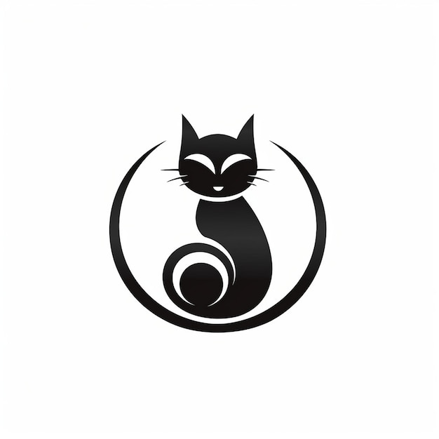 Photo logo cat illustration