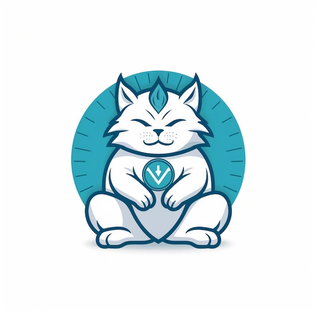 写真 猫のロゴのイラスト
