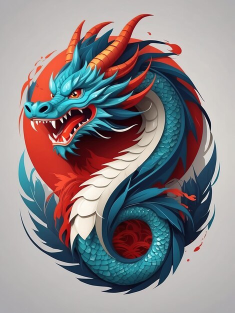 logo chinese dragon background