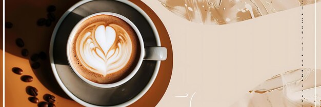 Foto il logo del caffè è sul fondo della tazza