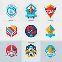 Photo logo collections flat icon design