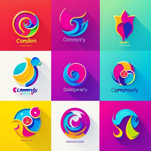 Logo collections flat icon design