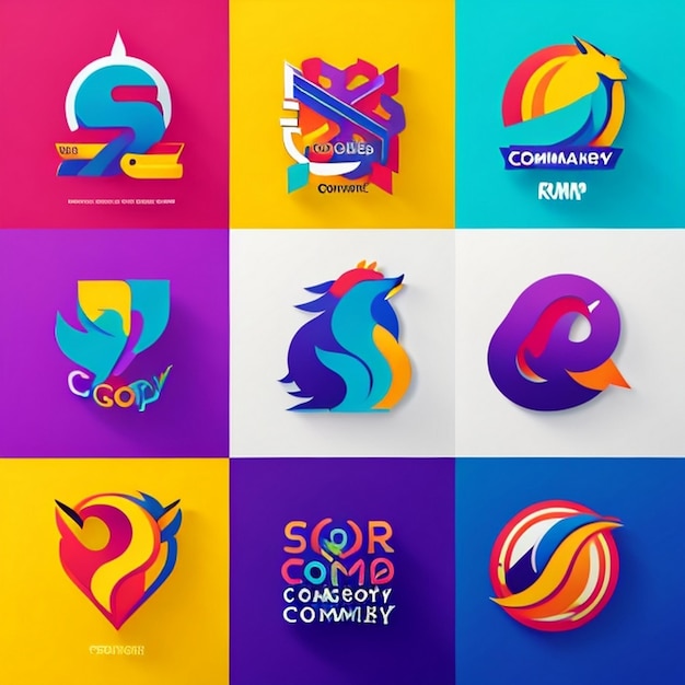 Logo collections flat icon design