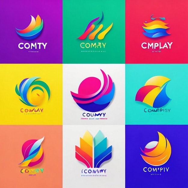Logo collections flat icon design