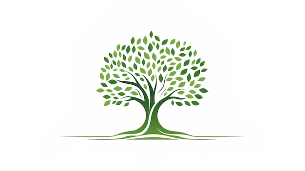 logo company shade tree green white background Generate AI