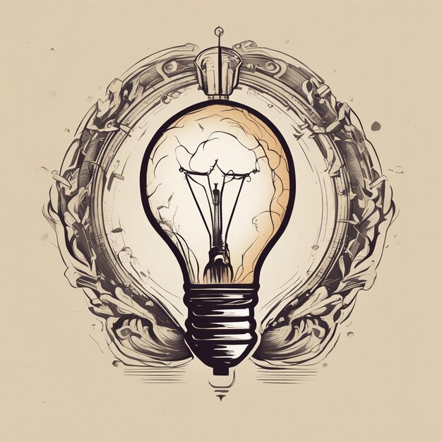 Photo logo for a company where the image is a caravelshaped light bulb with a brain inside