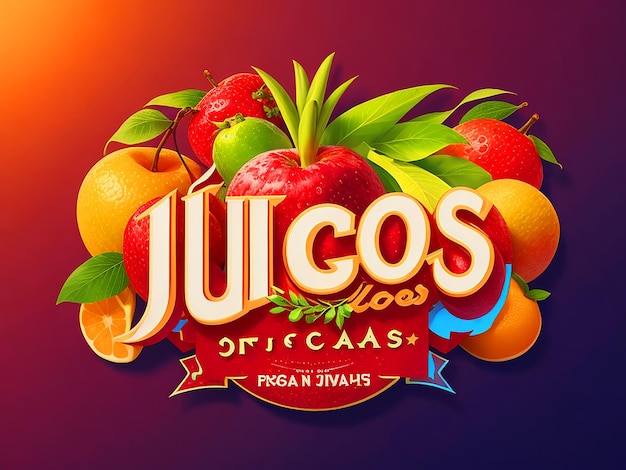 Photo logo de jugos de jdiseo grafico del zumo dinamico