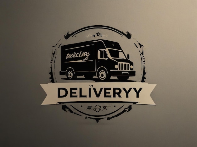 Photo a logo for delivery truck that says quot delivery quot