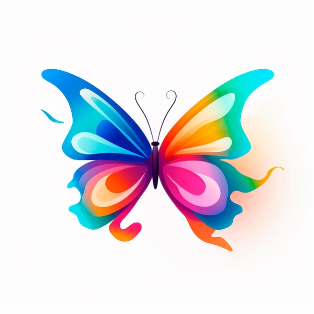 Logo design butterfly illustration