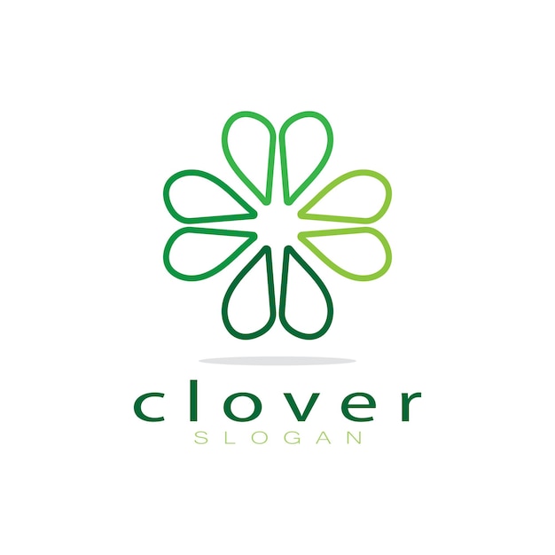 Photo logo design inspiration icon illustration template vector clover or moringa leaves natural product